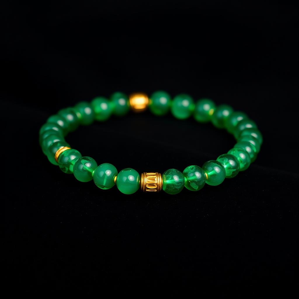 Budh — Life Path 5 numerology bracelet — Emerald & Green Aventurine